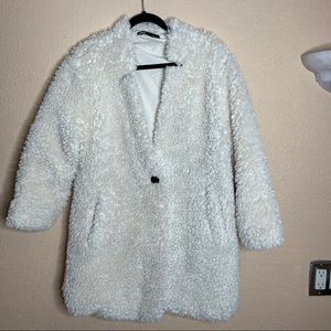 Zara Teddy Coat size Small